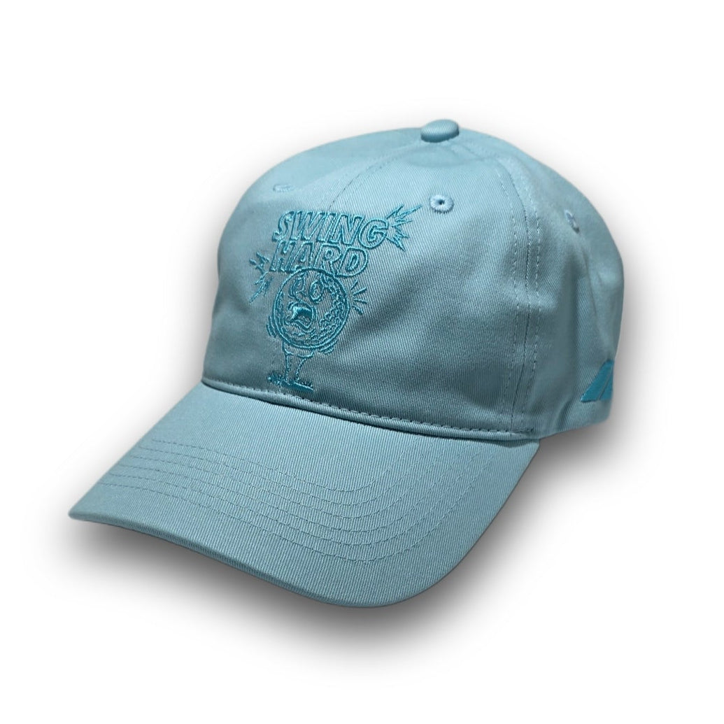 Sky blue Swing Hard tonal dad hat with tonal embroidered design